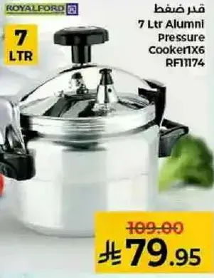 Royalford 7 Ltr Aluminum Pressure Cooker RF11174