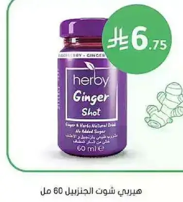 Herby Ginger Shot, 60 ml.
