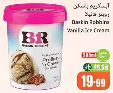 Baskin Robbins Vanilla Ice Cream