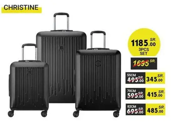 Christine 3pcs set of luggage