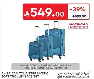 American Tourister Mystic Soft Trolley 3pcs Set