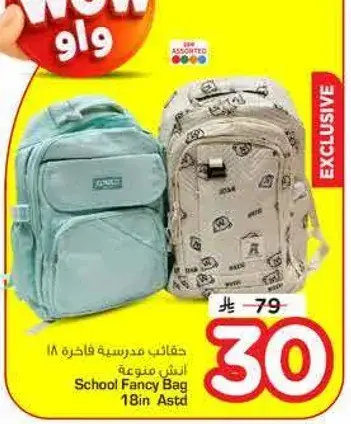 حقيبه مدرسيه فاخره 18 انش