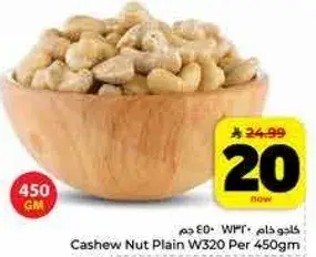 Cashew Nut Plain W320 450 gm
