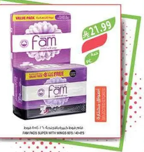Fam Pads Super with Wings 60s