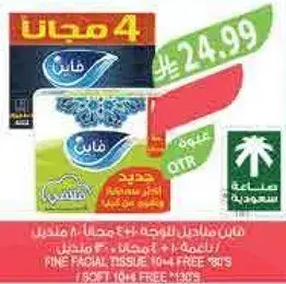 Fine Facial Tissue 10+4 Free