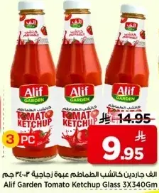 Alif Garden Tomato Ketchup Glass 3X340g