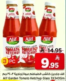 Alif Garden Tomato Ketchup Glass 3X340G