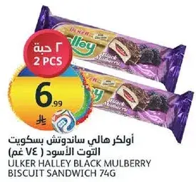 Ulker Halley Black Mulberry Biscuit Sandwich 74G
