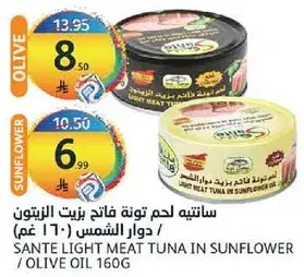لحم تونه خفيف في زيت دوار الشمس، 160 غم
