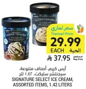 ايس كريم، اصناف متنوعه، سيجناتشر سلكت، 1.42 لتر