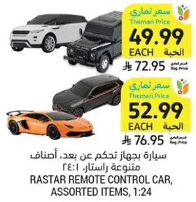 سياره بجهاز تحكم عن بعد، اصناف متنوعه، 1:24.
