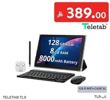 TELETAB TL9 with 128GB ROM, 8GB RAM, 8000mAh Battery.