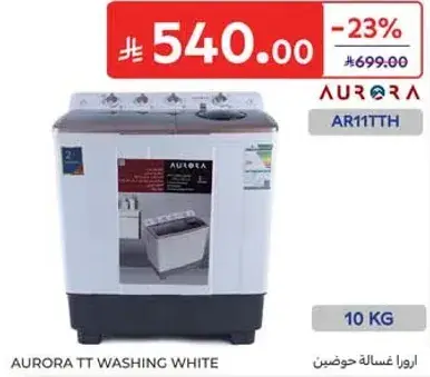 Aurora TT washing machine, 10 KG.