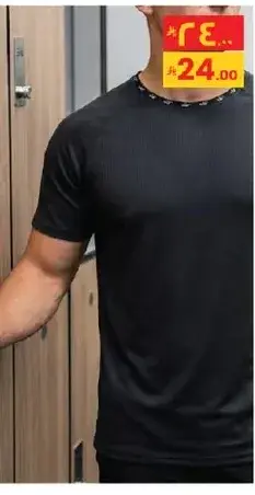 Men's black T-shirt.