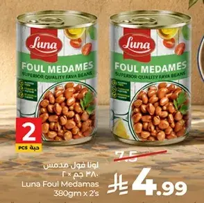 لونا فول مدمس 380 جم × 2
