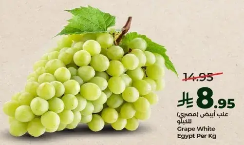 Grape White from Egypt, sold per kg.