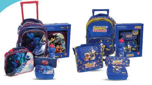 Sonic themed school bag set.