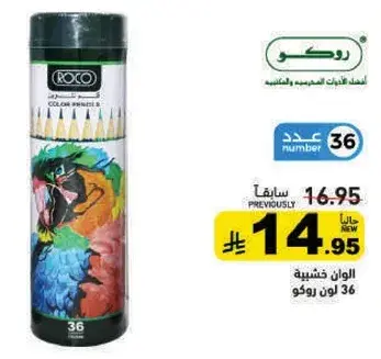 روكو اقلام تلوين 36 لون.