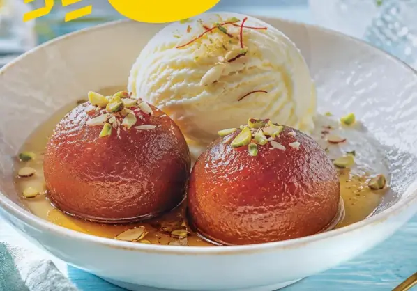 Gulab Jamun with Ice Cream