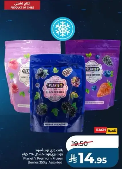 Planet Y Premium Frozen Berries 350g Assorted