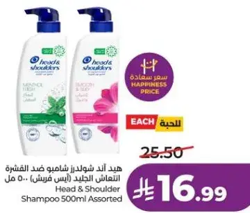 هيد اند شولدرز شامبو 500 مل متنوع