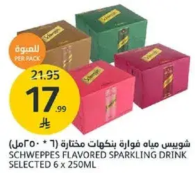 شويبس مياه فواره بنكهات مختاره (6 * 250 مل)