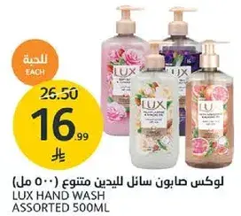 Lux Hand Wash Assorted 500ml