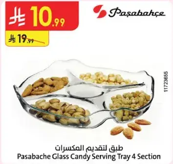 Pasabache Glass Candy Serving Tray 4 Section