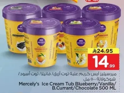 Mercely's Ice Cream Tub Blueberry/Vanilla/B.Currant 500ML