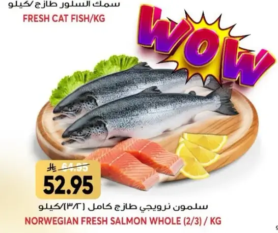 Norwegian Fresh Salmon Whole (2/3) KG