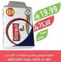 SANITA GIPSY FACIAL TISSUE 10+130S