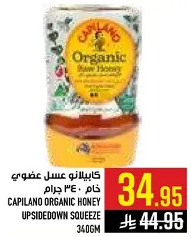 Capilano Organic Honey Upside Down Squeeze 340 gm