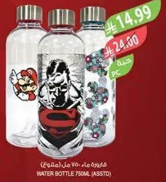 قاروره ماء 750 مل (متنوع)