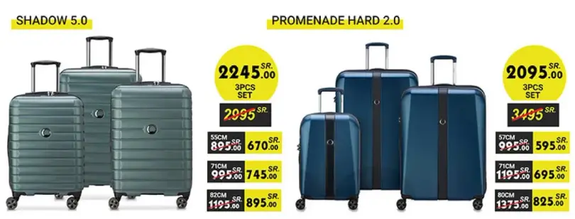 Promenade Hard 2.0 3pcs luggage set in green color.
