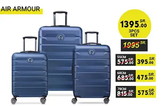 3-piece luggage set by Air Armour.