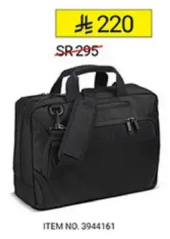 Black laptop bag.