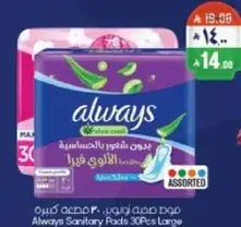 فوط صحيه الويس 30 قطعه كبيره