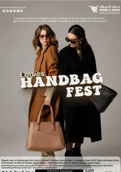 A collection of stylish ladies handbags.