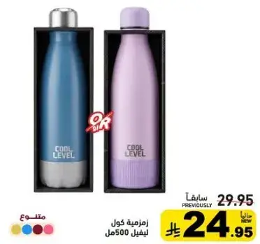 Cool Level stainless steel water bottle, 500ml.