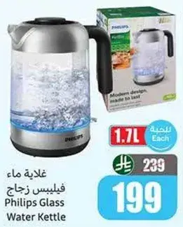Philips Glass Water Kettle 1.7L