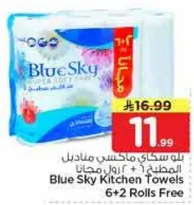 Blue Sky Kitchen Towels 6+2 Rolls Free