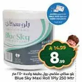 Blue Sky Maxi Roll 1Ply 250 Mtr