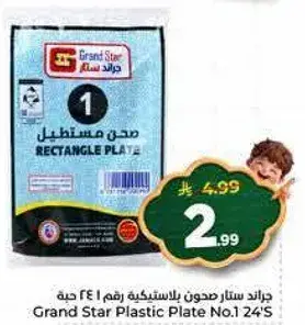 جراند ستار صحون بلاستيكيه رقم 1 24 حبه