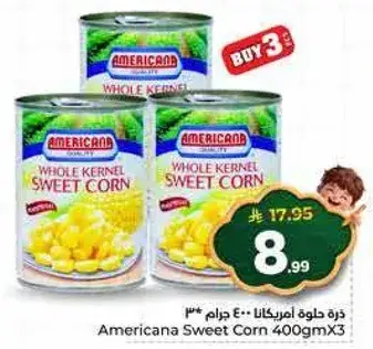 Americana Sweet Corn 400gmX3