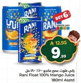 عصير مانجو راني فلووت 100% 180 مل متنوع