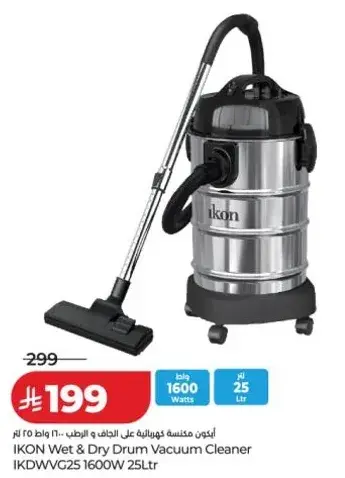 IKON Wet & Dry Drum Vacuum Cleaner IKDWG25 1600W 25Ltr
