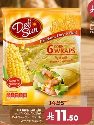 Deli Sun Corn Tortilla Wraps 6s 360g