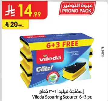 Vileda Scouring Scourer 6+3 pc