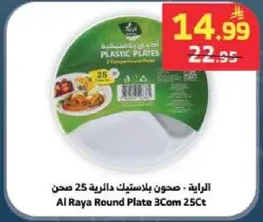 الرايه - صحن بلاستيك دايري 25 صحن