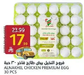 فروج النخيل بيض طازج فاخره 30 حبه